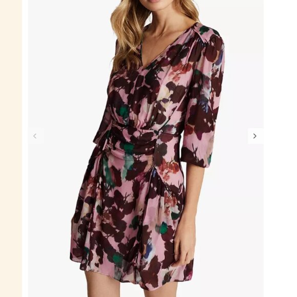 REISS "Josephine" Floral Printed Midi Dress NWT - Picture 2 of 16